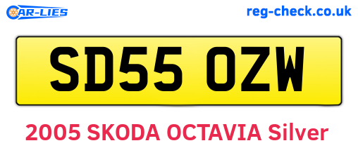 SD55OZW are the vehicle registration plates.