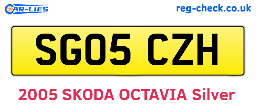 SG05CZH are the vehicle registration plates.