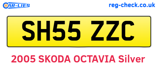 SH55ZZC are the vehicle registration plates.