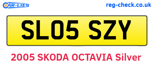 SL05SZY are the vehicle registration plates.