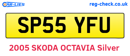 SP55YFU are the vehicle registration plates.