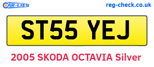 ST55YEJ are the vehicle registration plates.