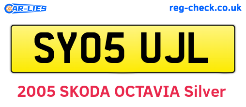 SY05UJL are the vehicle registration plates.