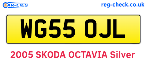 WG55OJL are the vehicle registration plates.
