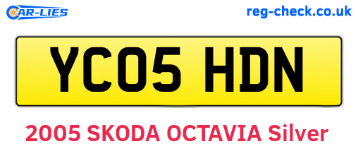 YC05HDN are the vehicle registration plates.