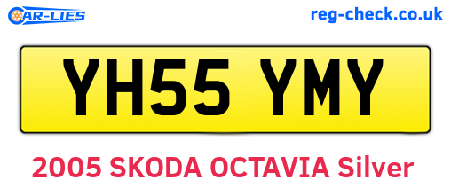 YH55YMY are the vehicle registration plates.