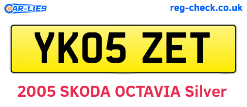YK05ZET are the vehicle registration plates.