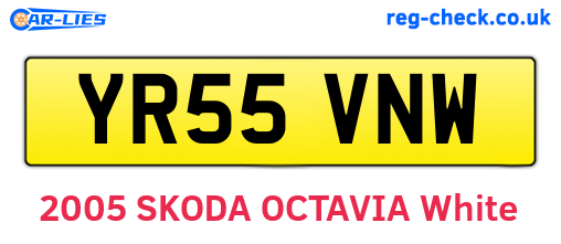 YR55VNW are the vehicle registration plates.