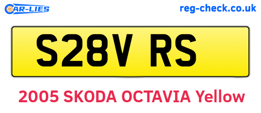 S28VRS are the vehicle registration plates.