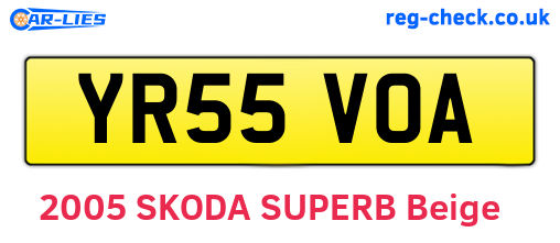 YR55VOA are the vehicle registration plates.