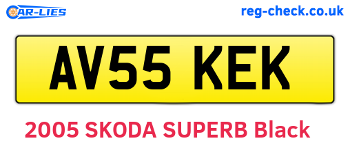 AV55KEK are the vehicle registration plates.