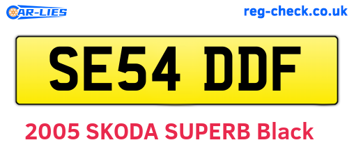 SE54DDF are the vehicle registration plates.
