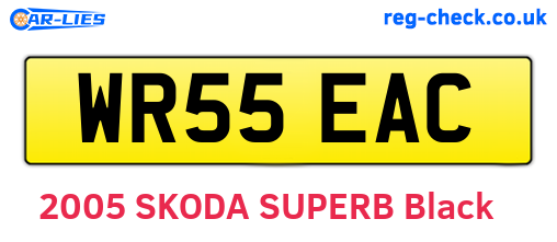 WR55EAC are the vehicle registration plates.