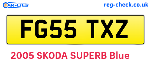 FG55TXZ are the vehicle registration plates.