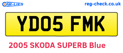 YD05FMK are the vehicle registration plates.