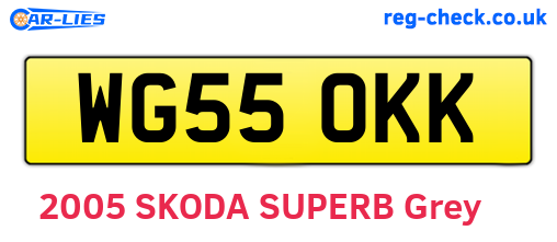 WG55OKK are the vehicle registration plates.