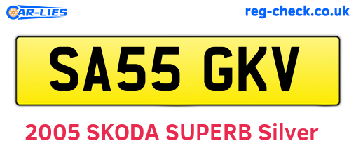 SA55GKV are the vehicle registration plates.
