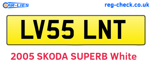 LV55LNT are the vehicle registration plates.