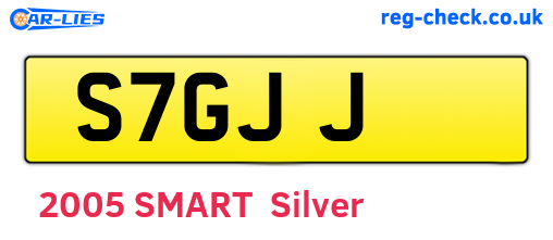 S7GJJ are the vehicle registration plates.
