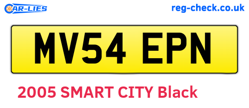 MV54EPN are the vehicle registration plates.