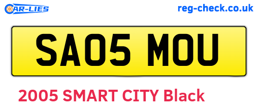 SA05MOU are the vehicle registration plates.