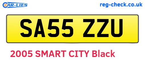 SA55ZZU are the vehicle registration plates.