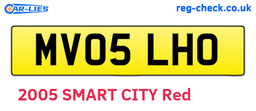 MV05LHO are the vehicle registration plates.