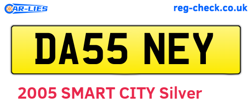 DA55NEY are the vehicle registration plates.
