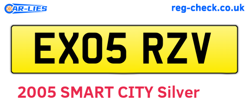 EX05RZV are the vehicle registration plates.