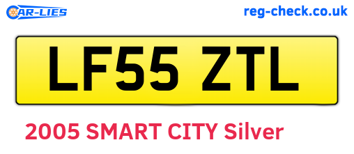 LF55ZTL are the vehicle registration plates.