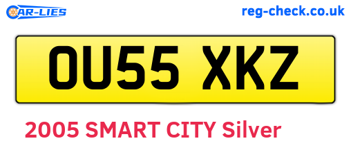 OU55XKZ are the vehicle registration plates.