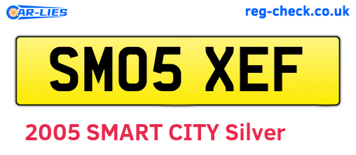 SM05XEF are the vehicle registration plates.