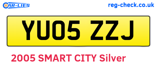 YU05ZZJ are the vehicle registration plates.