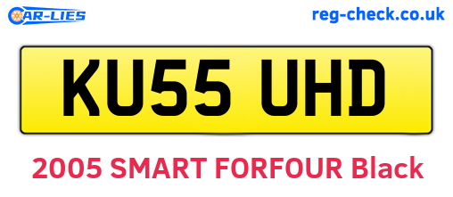 KU55UHD are the vehicle registration plates.