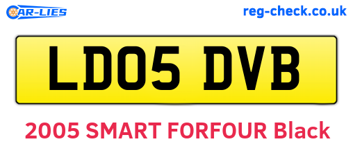 LD05DVB are the vehicle registration plates.