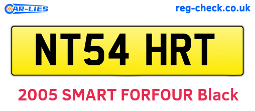 NT54HRT are the vehicle registration plates.