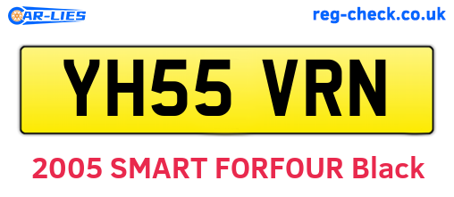 YH55VRN are the vehicle registration plates.