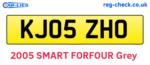 KJ05ZHO are the vehicle registration plates.
