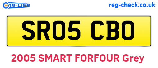 SR05CBO are the vehicle registration plates.
