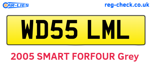 WD55LML are the vehicle registration plates.