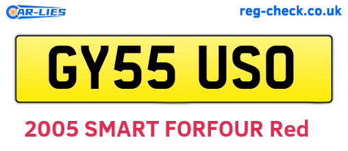 GY55USO are the vehicle registration plates.