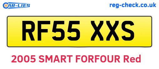 RF55XXS are the vehicle registration plates.