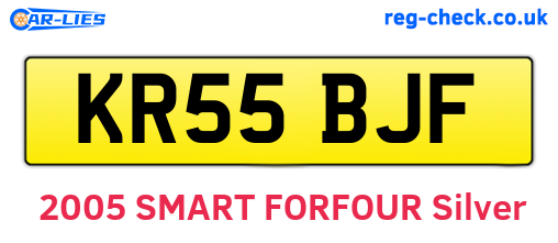 KR55BJF are the vehicle registration plates.