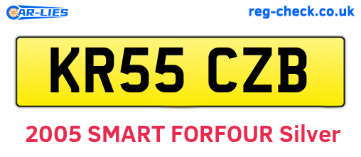 KR55CZB are the vehicle registration plates.