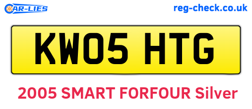 KW05HTG are the vehicle registration plates.