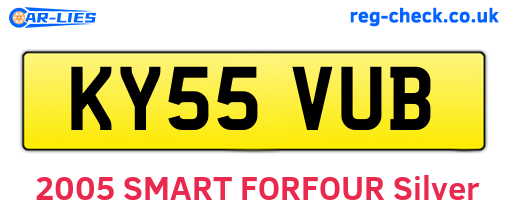 KY55VUB are the vehicle registration plates.