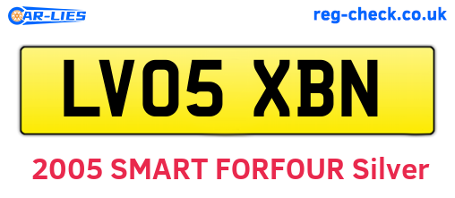 LV05XBN are the vehicle registration plates.