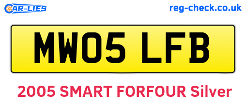 MW05LFB are the vehicle registration plates.