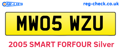 MW05WZU are the vehicle registration plates.