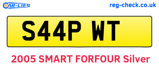 S44PWT are the vehicle registration plates.